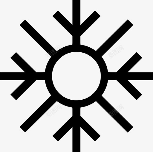 雪花冷冻图标svg_新图网 https://ixintu.com 冷 冻 雪 雪花