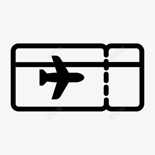 飞机票航空公司登机牌图标svg_新图网 https://ixintu.com 旅行 登机牌 航空公司 飞机票