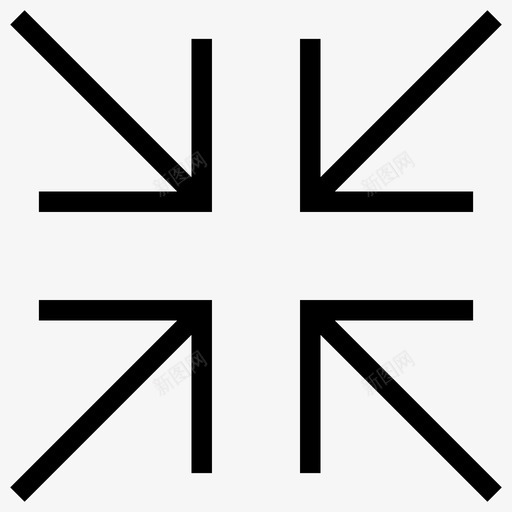 箭头最小化减少图标svg_新图网 https://ixintu.com iosweb用户界面 减少 屏幕 最小化 箭头