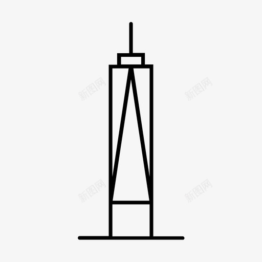 世界贸易中心世贸中心大厦图标svg_新图网 https://ixintu.com 世界贸易中心 世贸中心 塔楼摩天大楼 大厦 纽约 美国