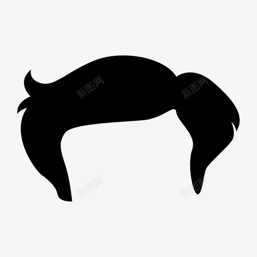 头发发型头图标svg_新图网 https://ixintu.com 假发 发型 头 头发 身体部位 鬃毛