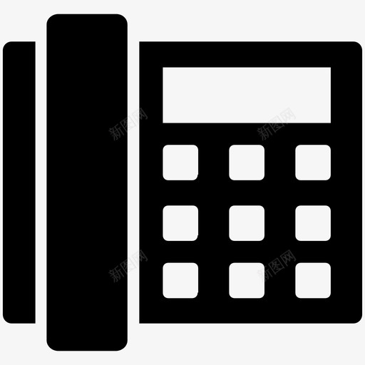 电话模拟电话100个商业符号图标svg_新图网 https://ixintu.com 100个商业符号 模拟电话 电话