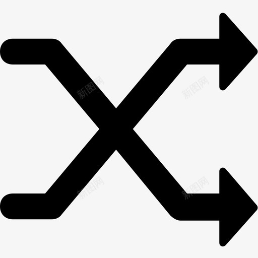 随机播放箭头多媒体选项图标svg_新图网 https://ixintu.com web和ui图标 多媒体选项 箭头 随机播放 随机播放选项