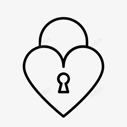 心锁爱情情人节图标svg_新图网 https://ixintu.com 心锁 情人节 爱情
