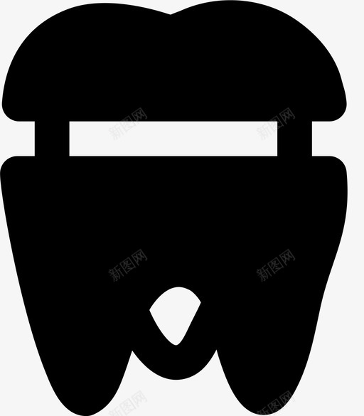 磨牙冠健康医疗图标svg_新图网 https://ixintu.com smashiconsmedicalmdsolid 健康 医疗 磨牙冠