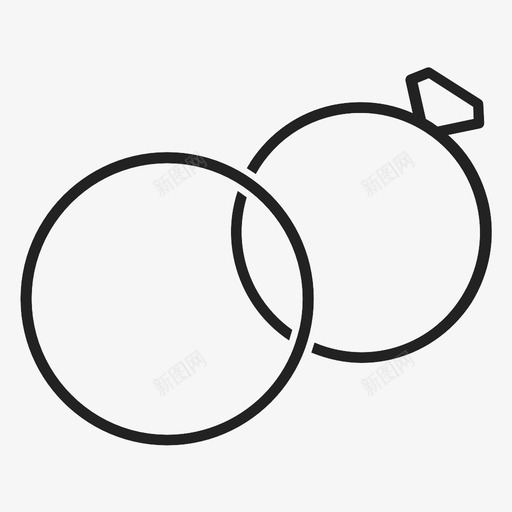 结婚戒指钻石钻戒图标svg_新图网 https://ixintu.com 婚礼时间表 结婚戒指 钻戒 钻石