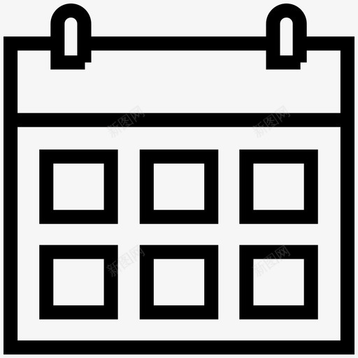 月日历日期图标svg_新图网 https://ixintu.com iosweb用户界面行图标 事件 日历 日期 日程表 月