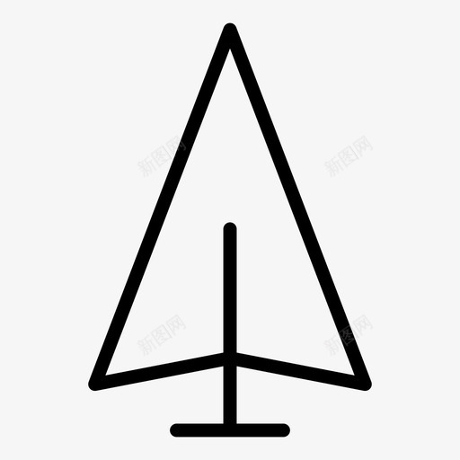 树冷杉森林图标svg_新图网 https://ixintu.com 云杉 冷杉 松树 树 森林 自然轮廓
