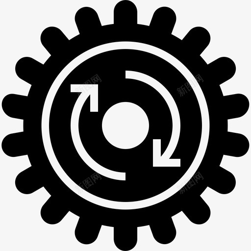 齿轮旋转顺时针齿轮图标svg_新图网 https://ixintu.com Yuminky齿轮字形 机构 顺时针 齿轮 齿轮旋转