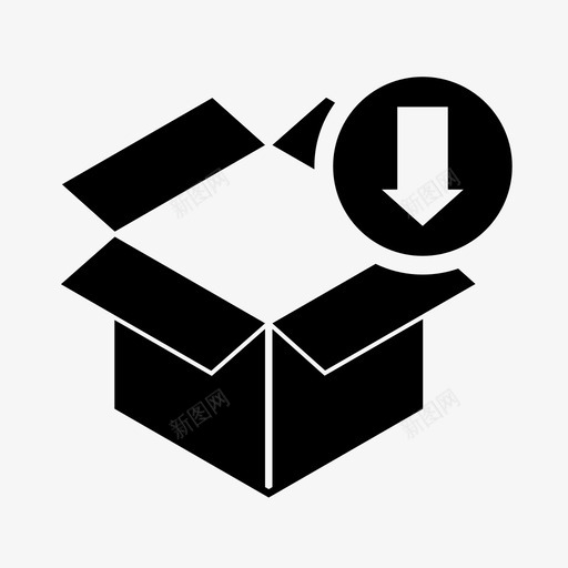 储存盒子送货图标svg_新图网 https://ixintu.com 储存 储蓄 商店 盒子 网上购物 送货