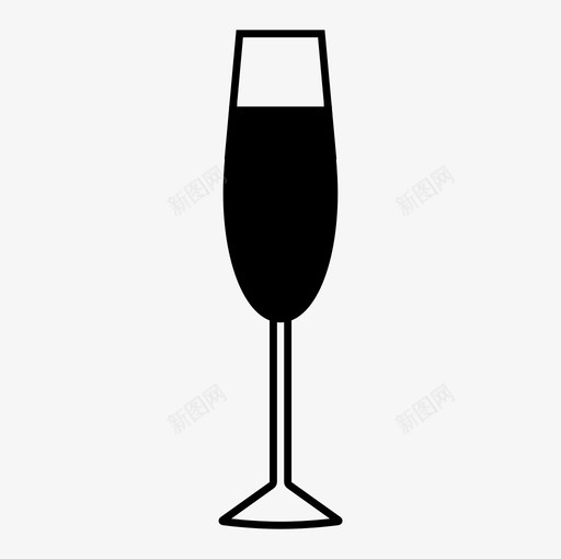 香槟酒杯庆祝香槟长笛图标svg_新图网 https://ixintu.com 庆祝 酒吧主题 香槟酒杯 香槟长笛