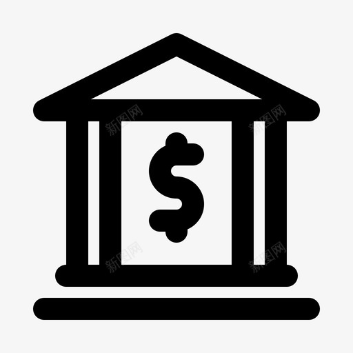 美联储美国银行图标svg_新图网 https://ixintu.com 美国 美联储 这就是美国 银行