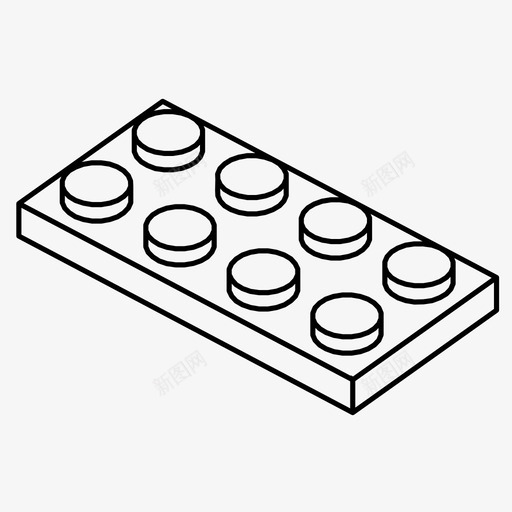 乐高积木建筑玩具图标svg_新图网 https://ixintu.com 乐高积木 建筑 玩具
