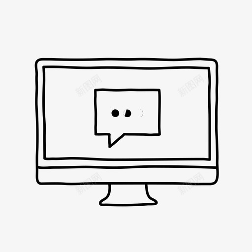 imac消息桌面设备图标svg_新图网 https://ixintu.com imac消息 屏幕 手绘 桌面 设备 语音气泡