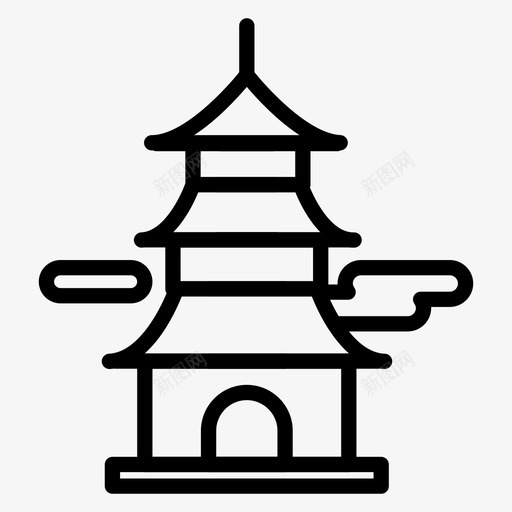 天坛北京中国图标svg_新图网 https://ixintu.com 中国 北京 天坛 天坛家族 纪念碑