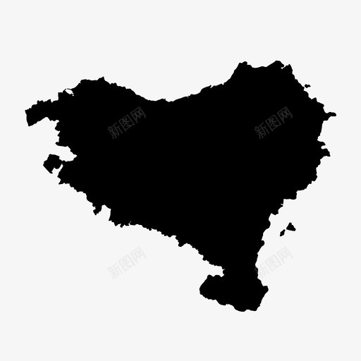 巴斯克国家地理地图图标svg_新图网 https://ixintu.com 地图 地理 巴斯克国家 西班牙