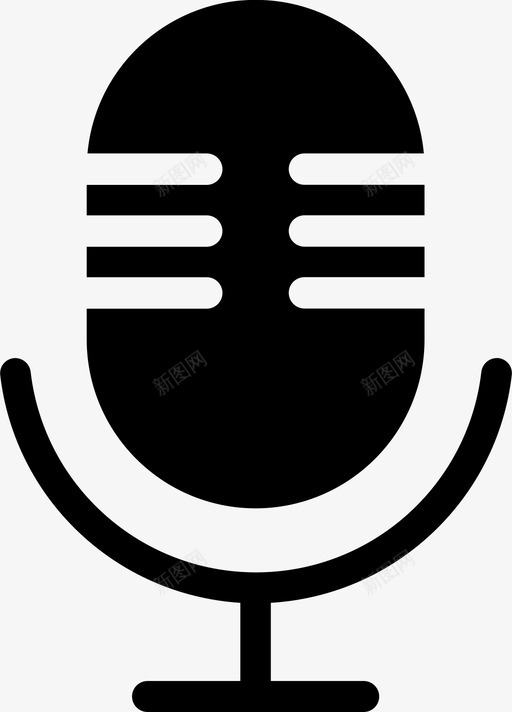 麦克风录音声音图标svg_新图网 https://ixintu.com 声音 录音 麦克风