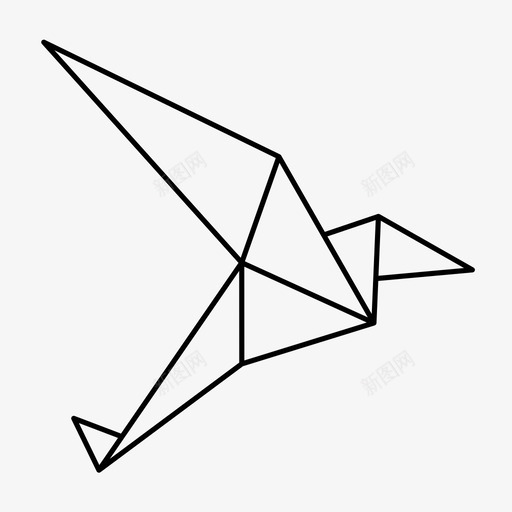 鸟动物苍蝇图标svg_新图网 https://ixintu.com 动物 折叠 折纸 折纸鸟 纸 苍蝇 鸟