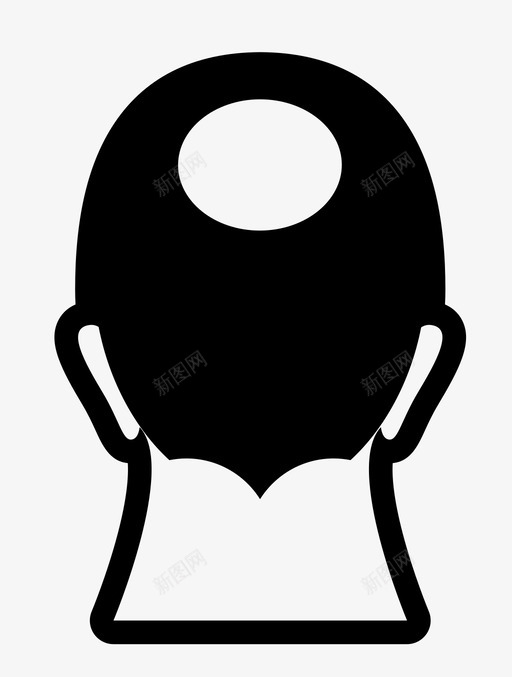 秃头头发无毛图标svg_新图网 https://ixintu.com 伙计 头 头发 无毛 秃头