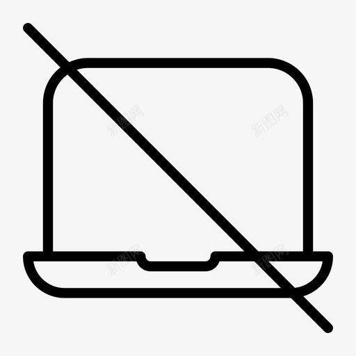 关闭笔记本电脑通知禁止图标svg_新图网 https://ixintu.com 关闭笔记本电脑 电脑技术概要 禁止 通知