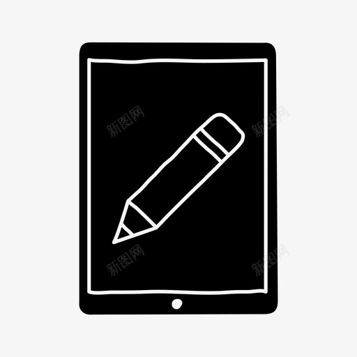 ipad编辑设备铅笔图标svg_新图网 https://ixintu.com ipad编辑 屏幕 设备 铅笔