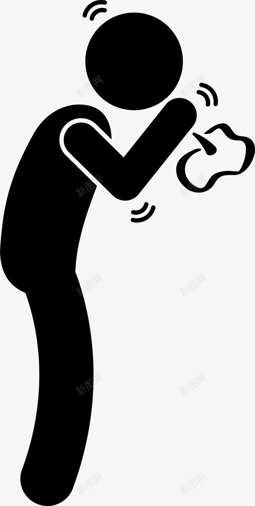 咳嗽发烧生病图标svg_新图网 https://ixintu.com 卡通 发烧 咳嗽 感染 生病