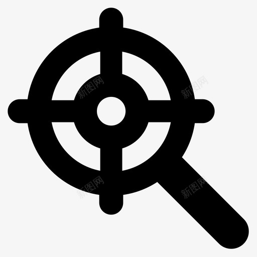 目标定位查找搜索图标svg_新图网 https://ixintu.com 商业实体第11卷 搜索 查找 目标定位 目标搜索