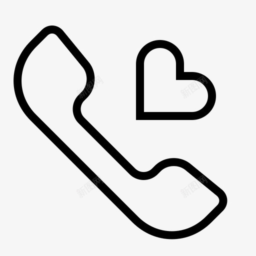 电话爱情情人节图标svg_新图网 https://ixintu.com 声音 情人节 爱情 电话