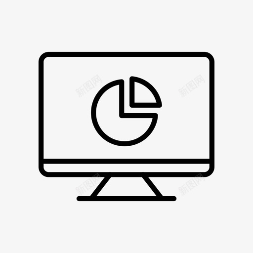 桌面饼图设备报表图标svg_新图网 https://ixintu.com 屏幕 报表 桌面饼图 统计 设备