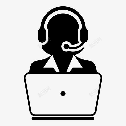 客户服务呼叫中心计算机图标svg_新图网 https://ixintu.com 呼叫中心 在线 妇女 客户支持向量图标 客户服务 帮助热线 支持 服务 计算机