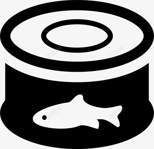 鱼罐头金枪鱼鱼粉图标svg_新图网 https://ixintu.com 金枪鱼 食品 鱼类烹饪 鱼粉 鱼罐头