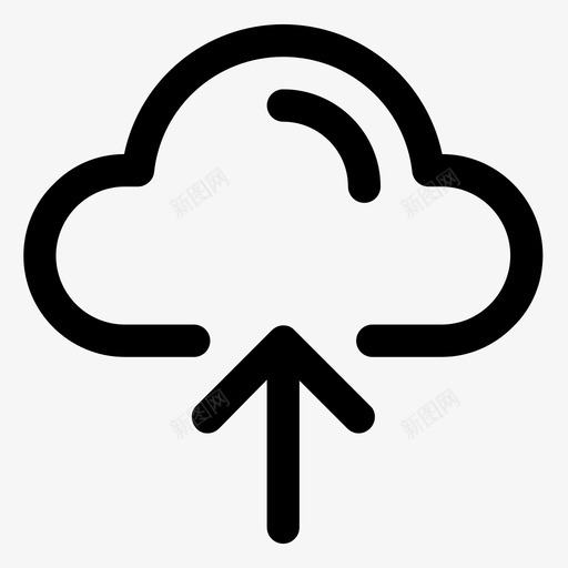 云上载箭头文件图标svg_新图网 https://ixintu.com 云上载 加载 文件 用户界面 箭头