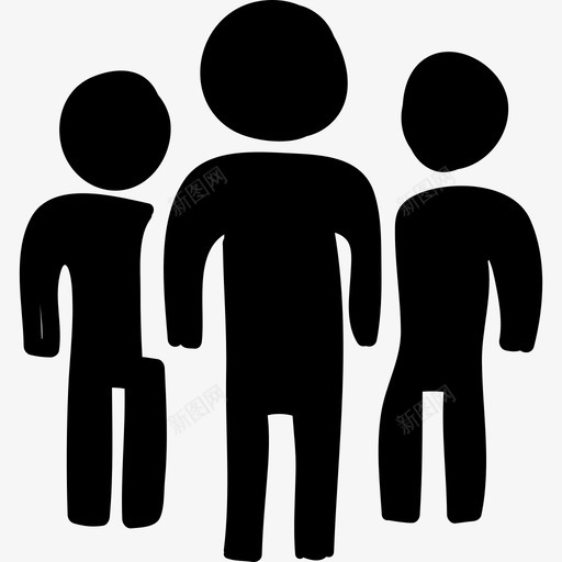 人民手绘人物群手绘教育图标svg_新图网 https://ixintu.com 人民手绘人物群 手绘教育
