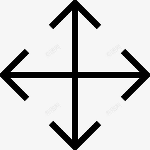 移动箭头十字路口图标svg_新图网 https://ixintu.com iosweb用户界面线图标 十字路口 展开 方向 移动 箭头