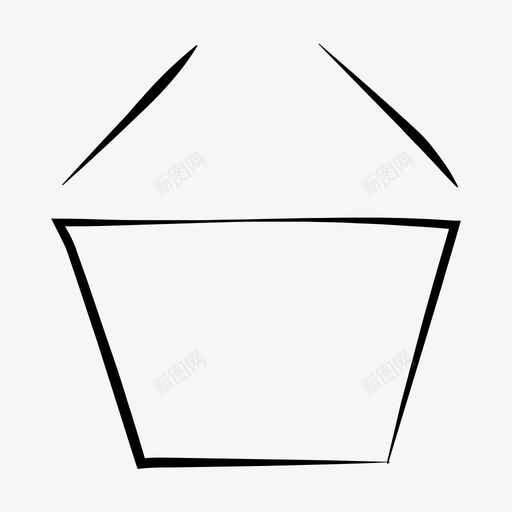 篮子空篮子手绘图标svg_新图网 https://ixintu.com ecomerce手绘 手绘 空篮子 篮子 购物 购物篮