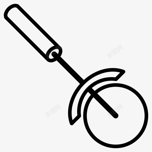 披萨刀切割厨房用具图标svg_新图网 https://ixintu.com 切割 厨房用具 厨房用品 披萨刀 配方 锋利