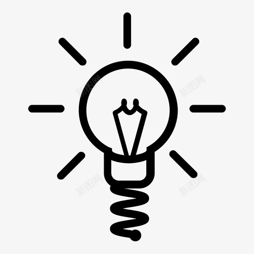 灯泡电灯泡照明图标svg_新图网 https://ixintu.com led灯泡 灯 灯泡 照明 电灯泡