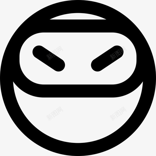 忍者表情符号表情图标svg_新图网 https://ixintu.com 忍者 漂亮图标 脸 表情 表情md轮廓 表情符号