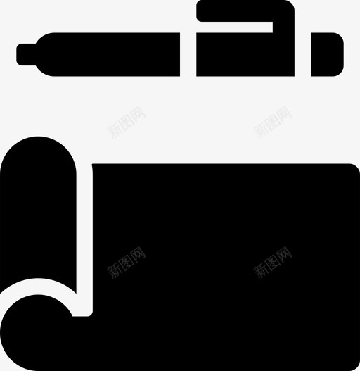 纸张图纸地图图标svg_新图网 https://ixintu.com 书写 图纸 地图 文书填写 纸张 计划 钢笔