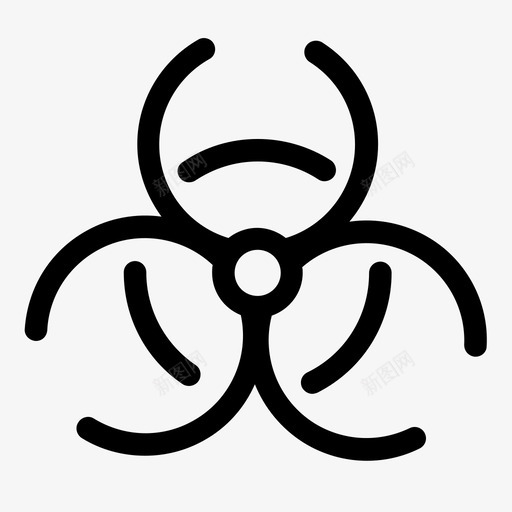生物危害原子小心图标svg_新图网 https://ixintu.com 内脏科学 原子 实验 小心 核 生物危害 研究