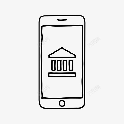 iphone银行设备货币图标svg_新图网 https://ixintu.com iphone银行 屏幕 设备 货币