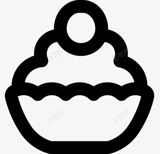 纸杯蛋糕碗吃图标svg_新图网 https://ixintu.com smashicons美食md大纲 吃 点心 碗 纸杯蛋糕 食物 餐