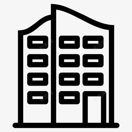 酒店预订住宿图标svg_新图网 https://ixintu.com 住宿 房地产 旅行 服务 酒店 预订