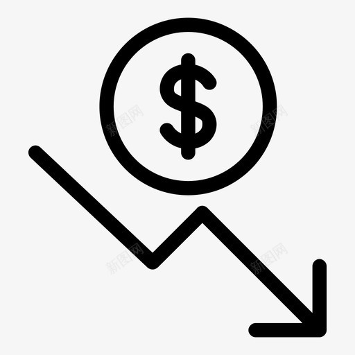 损失业务损失成本图标svg_新图网 https://ixintu.com 业务损失 成本 损失 损失表 财务损失