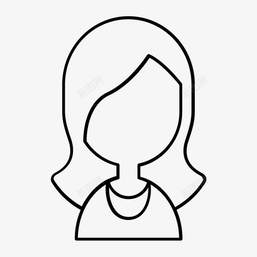 女孩肖像侧面图标svg_新图网 https://ixintu.com 侧面 女孩 肖像