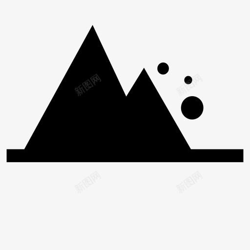 落石小山大山图标svg_新图网 https://ixintu.com 大山 小山 落石 警告