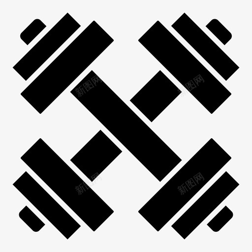 健身房哑铃运动图标svg_新图网 https://ixintu.com 健身 健身健康生活方式 健身房 吊带 哑铃 运动