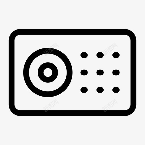 收音机调频音乐图标svg_新图网 https://ixintu.com 收音机 电台 调频 音乐