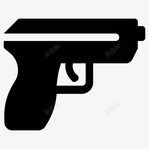手枪枪武器图标svg_新图网 https://ixintu.com 手枪 枪 武器 网页和用户界面图标