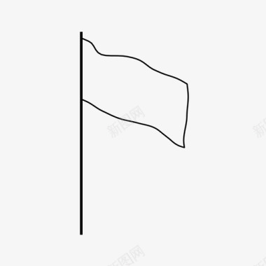 白旗飘扬和平图标图标
